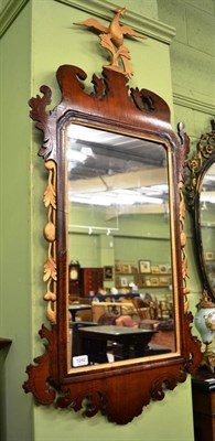 Lot 1242 - Fret work mirror composed of Period elements (regilded)