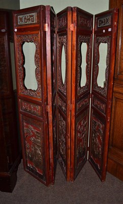 Lot 1246 - A Chinese panel screen