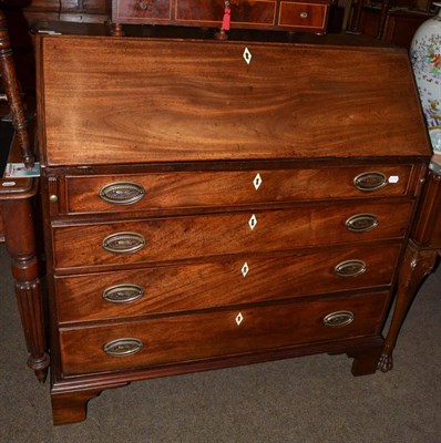 Lot 1290 - George III mahogany bureau