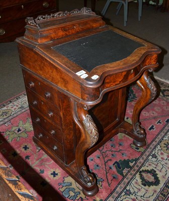 Lot 1294 - A Victorian walnut davenport