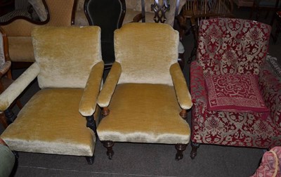 Lot 1323 - Three Victorian armchairs