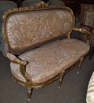 Lot 1332 - Late 19th/ early 20th century gilt sofa