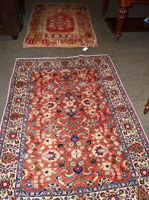 Lot 1337 - Kayseri rug, central Anatolia, the soft peach field of palmettes and scrolling vines enclosed...