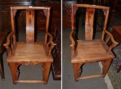 Lot 1340 - A pair of Chinese chairs