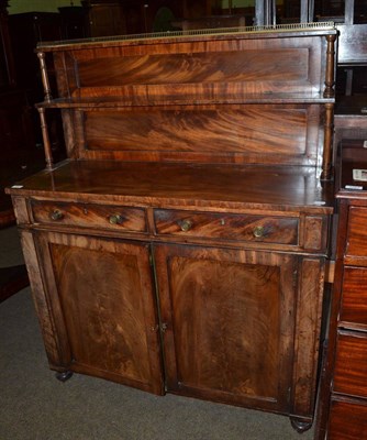 Lot 1347 - A 19th century mahogany chiffonier with two tier rear shelf