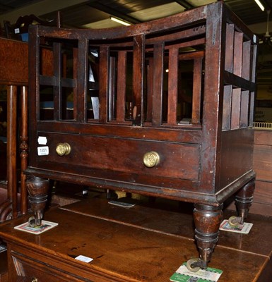 Lot 1351 - A Georgian mahogany canterbury