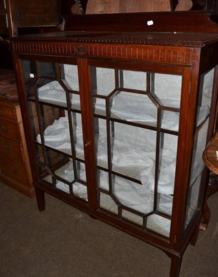 Lot 1354 - A mahogany astragal glazed display cabinet