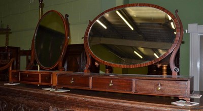 Lot 1361 - Two 19th century mahogany toilet mirrors