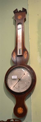 Lot 1373 - A banjo barometer signed J Silve, Plymouth