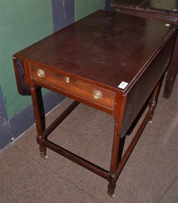 Lot 1384 - A 19th century mahogany Pembroke table with twin opposing drawer