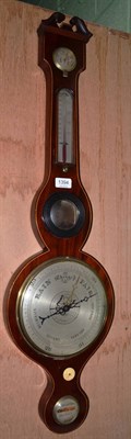 Lot 1394 - A mahogany wheel barometer