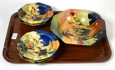 Lot 5 - A Royal Doulton Gnomes series ware dessert service, designed by Charles Noke, pattern number D4697