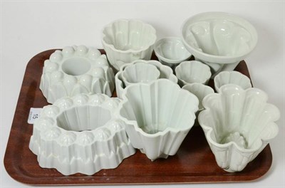 Lot 15 - A collection of ten Shelley jelly moulds