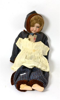 Lot 27 - An Armand Marseille bisque head doll