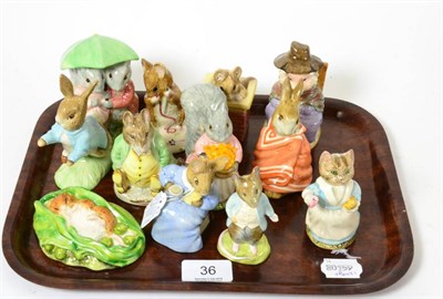 Lot 36 - A group of twelve Royal Albert Beatrix Potter figures, boxed