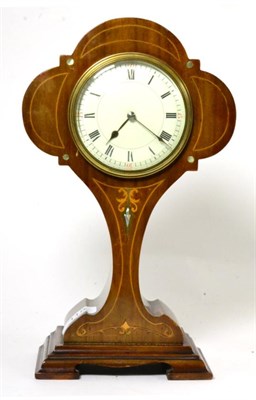 Lot 118 - An inlaid mantel timepiece