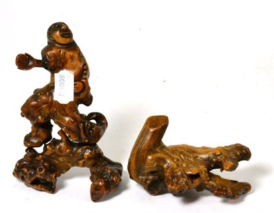 Lot 121 - Two Chinese rootwood carvings, late 19th/early 20th century