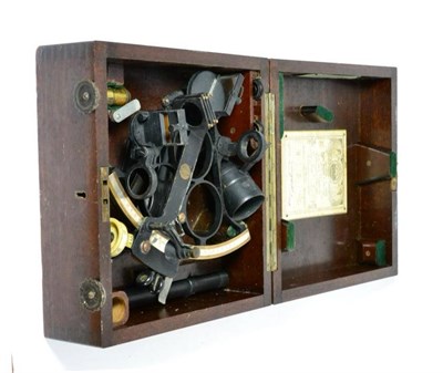 Lot 138 - A Husun cased sextant