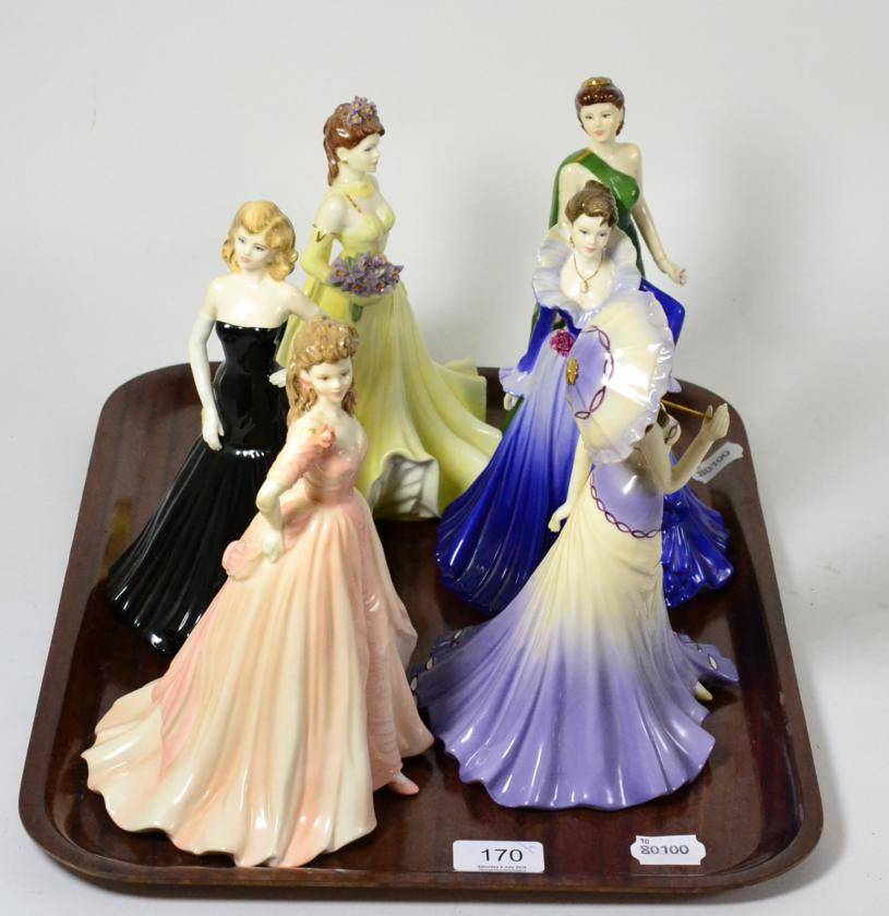 Lot 170 Nine Coalport figures of ladies, a