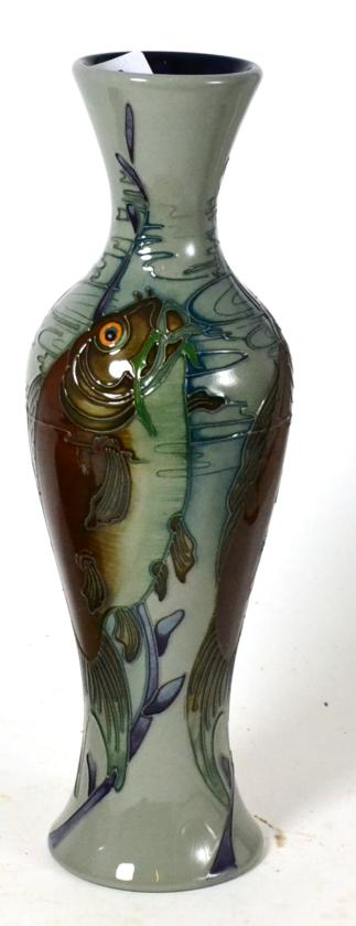 Lot 330 - A modern Moorcroft Tail Dance 93/12 vase, numbered 53/100 (boxed)