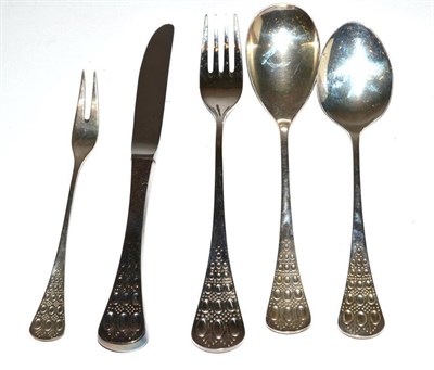 Lot 26 - A group of Rosenthal silver flatware, stamped 925