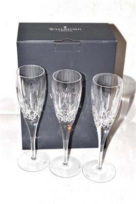 Lot 60 - A set of six Waterford Crystal champagne flutes