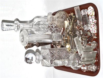 Lot 76 - A Waterford Crystal glass decanter, other glassware, plated ware including a pair of plated...