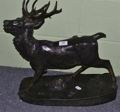 Lot 99 - After Antoine-Louis Barye a bronze model of a stag