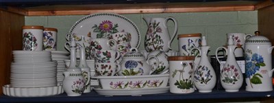 Lot 102 - A large quantity of Portmeirion dinner wares, storage jars etc