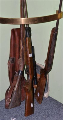 Lot 106 - BUYER MUST BE 18 YEARS OR OVER A Hungarian break barrel air rifle; a BSA break barrel air...