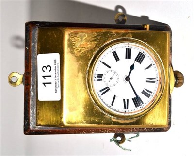 Lot 113 - An eight day dashboard timepiece