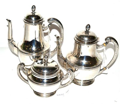 Lot 138 - Three piece 800 standard tea service