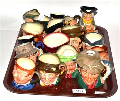 Lot 158 - A collection of seventeen miniature Royal Doulton character jugs