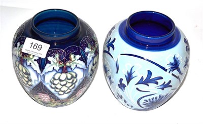 Lot 169 - A modern Moorcroft Midsummer Surprise pattern ginger jar, designed by Philip Gibson, 14cm...