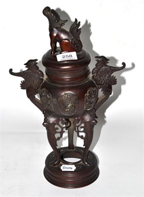 Lot 258 - A Chinese bronze censer, circa 1900