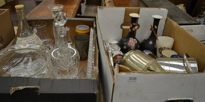 Lot 308 - A collection of paperweights, glass, ceramics and metalwares