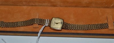 Lot 336 - A 9ct gold Bueche-Girod wristwatch