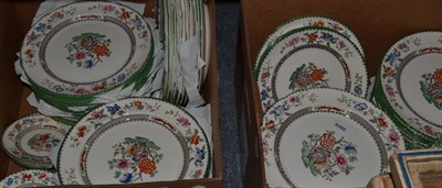 Lot 337 - An extensive Copeland Spode Chinese Rose pattern part dinner service (six boxes)