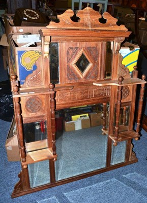 Lot 339 - A collection of shelf pottery; a Victorian overmantel mirror; a boxed cabinet plate and items...