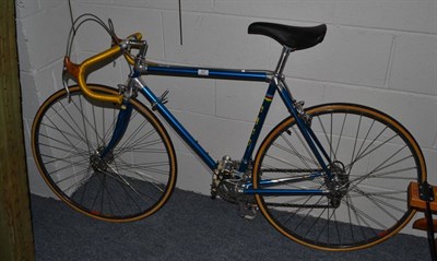 Lot 367 - An Italian 'Alan' road racing bike, the lightweight aluminium bike with metallic blue paintwork