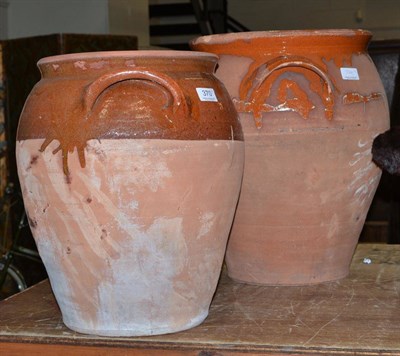 Lot 370 - Pair of large ceramic pots