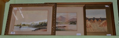 Lot 394 - Edith A Stock (British 1880-1919) Causey Pike, Derwent Water...watercolour, Signed (lower...