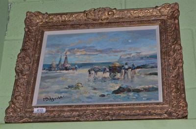 Lot 410 - Michael D'Aguilar (b.1928) Crepuscule, oil on board, signed (lower left)