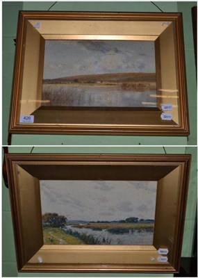 Lot 426 - Pair of watercolours by John McDougal, 'On the Avon' and 'A Sussex Pastoral'