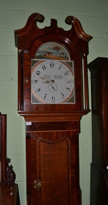 Lot 442 - An early 19th century thirty hour longcase clock, the arched painted dial signed Snow, Bradford