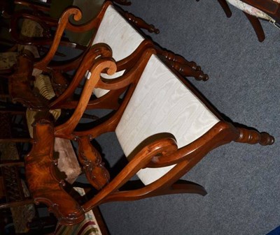 Lot 484 - A pair of George IV mahogany armchairs