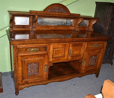 Lot 534 - A substantial oak sideboard