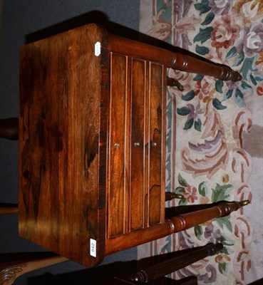 Lot 542 - A 19th century rosewood occasional table with drop leaf and fitted with two drawers