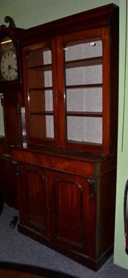 Lot 551 - A Victorian mahogany bookcase cabinet