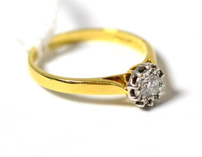 Lot 9 - An 18ct gold diamond solitaire ring, diamond weight 0.20 carat approximately